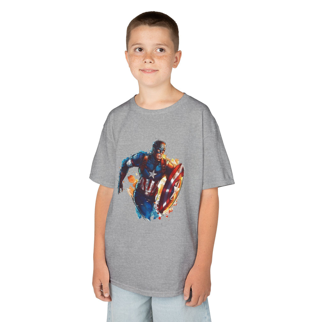 Captain America Kids T‑Shirt — Patriotic Superhero Graphic Tee
