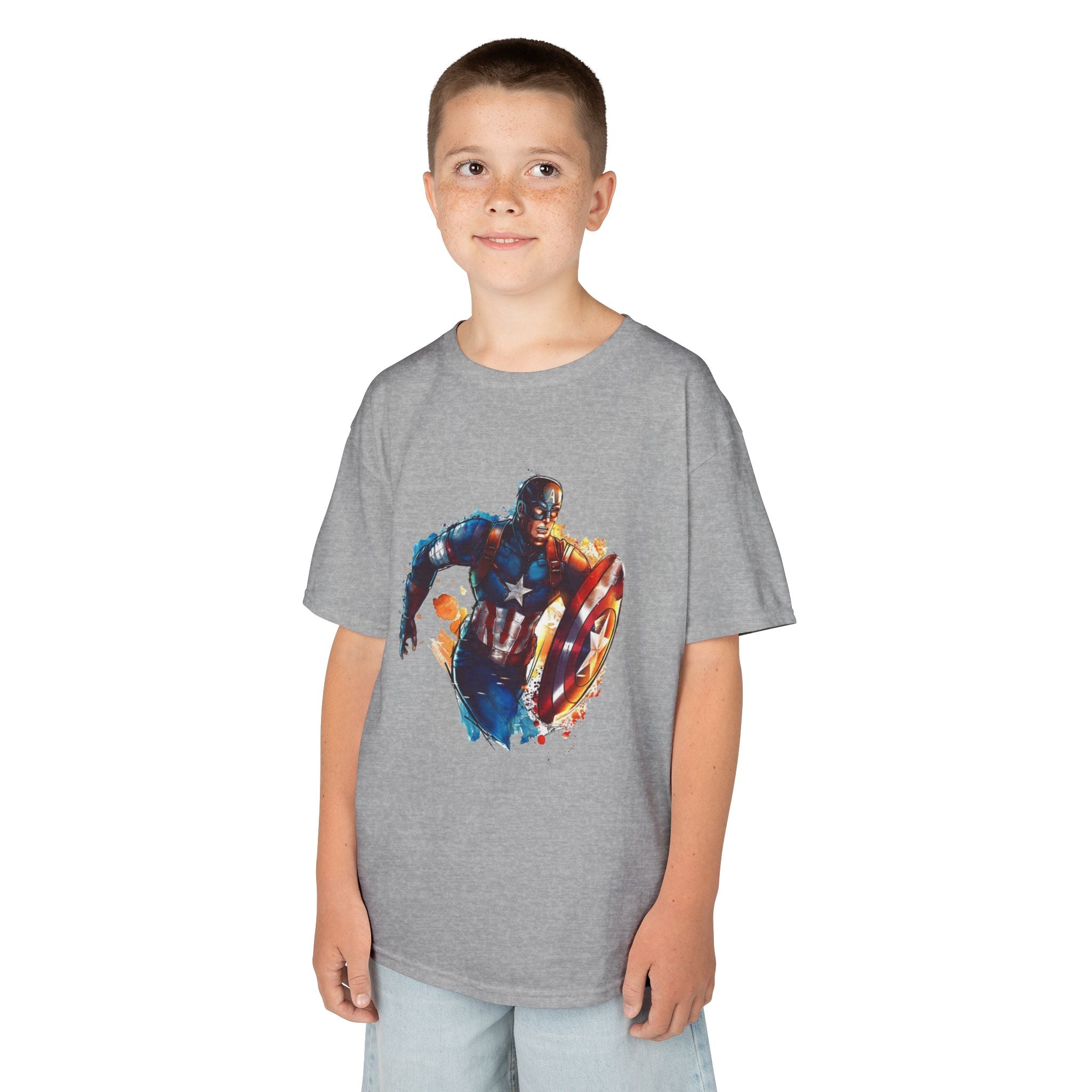 Captain America Kids T‑Shirt — Patriotic Superhero Graphic Tee