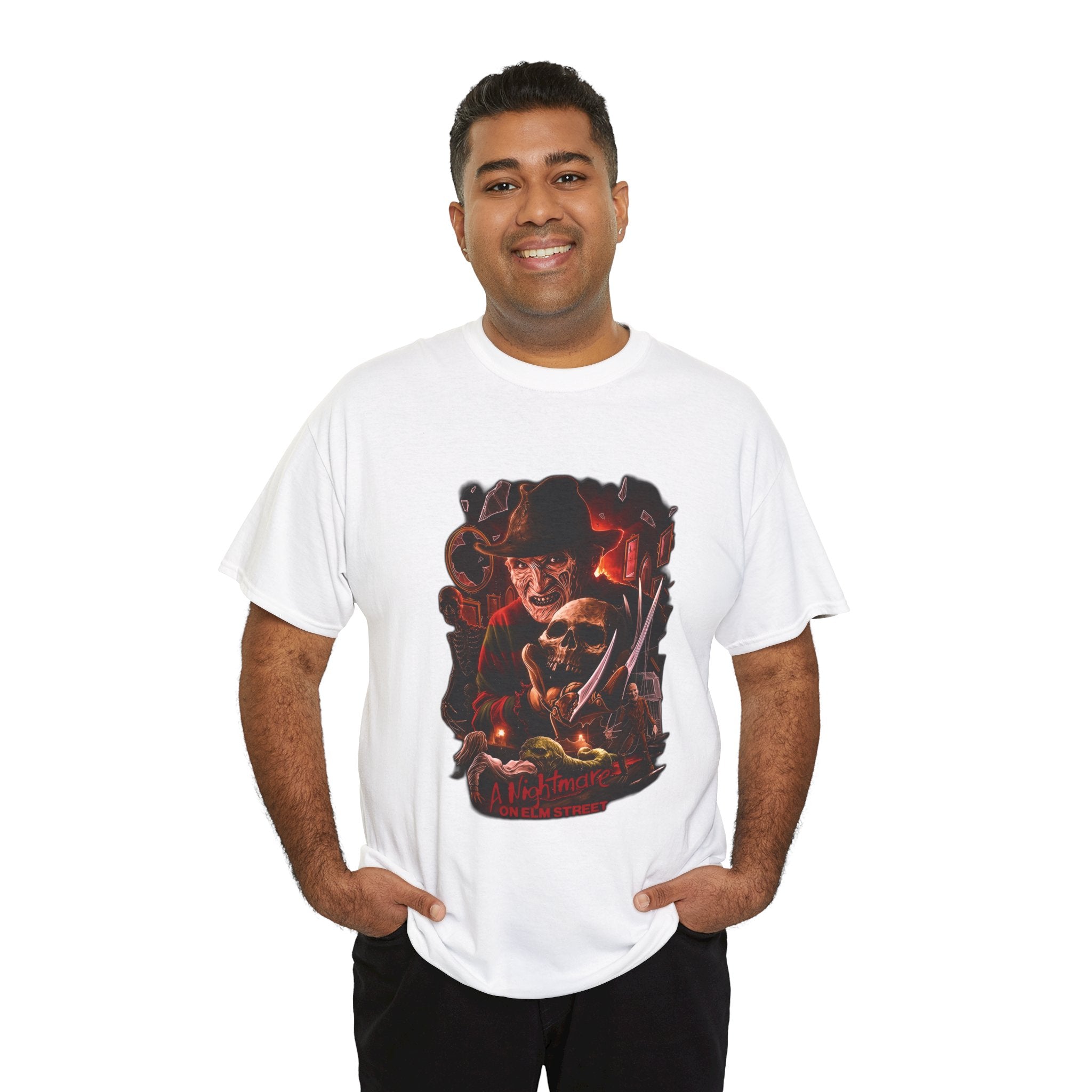 Horror Movie Graphic Tee — Freddy Krueger Inspired "One Two... Never Sleep Again" T-Shirt