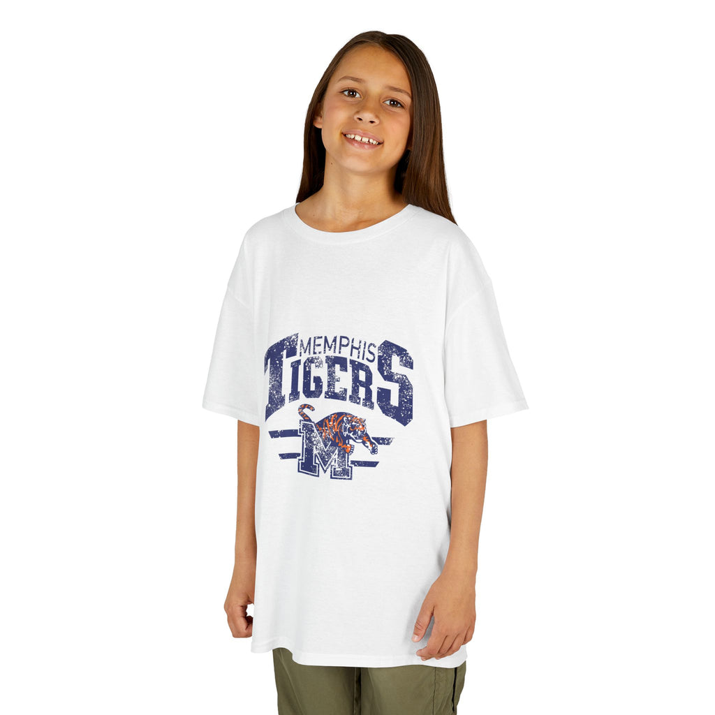 Kids Tee — Vintage 'Memphis Tigers' Distressed Graphic