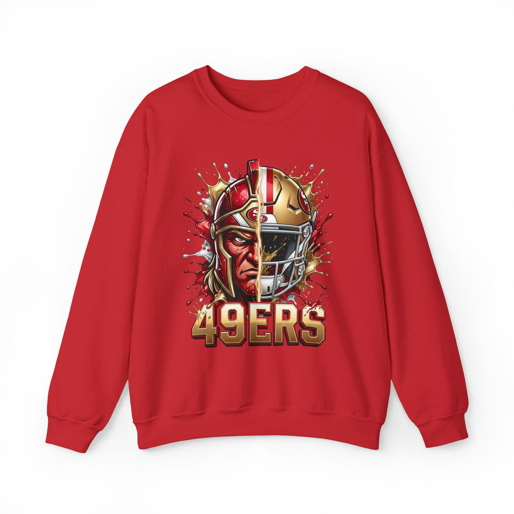 49ers Helmet & Miner Split-Face Crewneck Sweatshirt