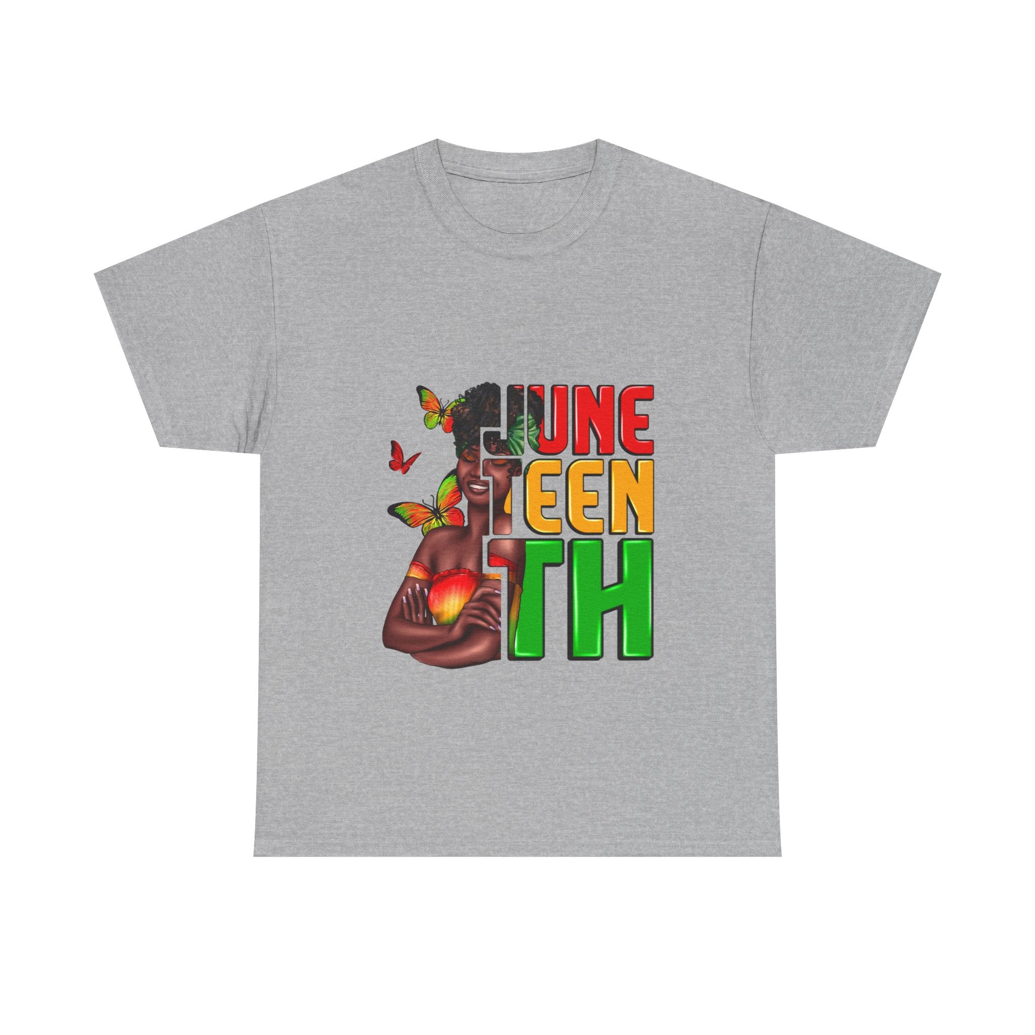 Juneteenth Celebration Tee – Juneteenth Emblem with Raised Fist and Pan-African Colors