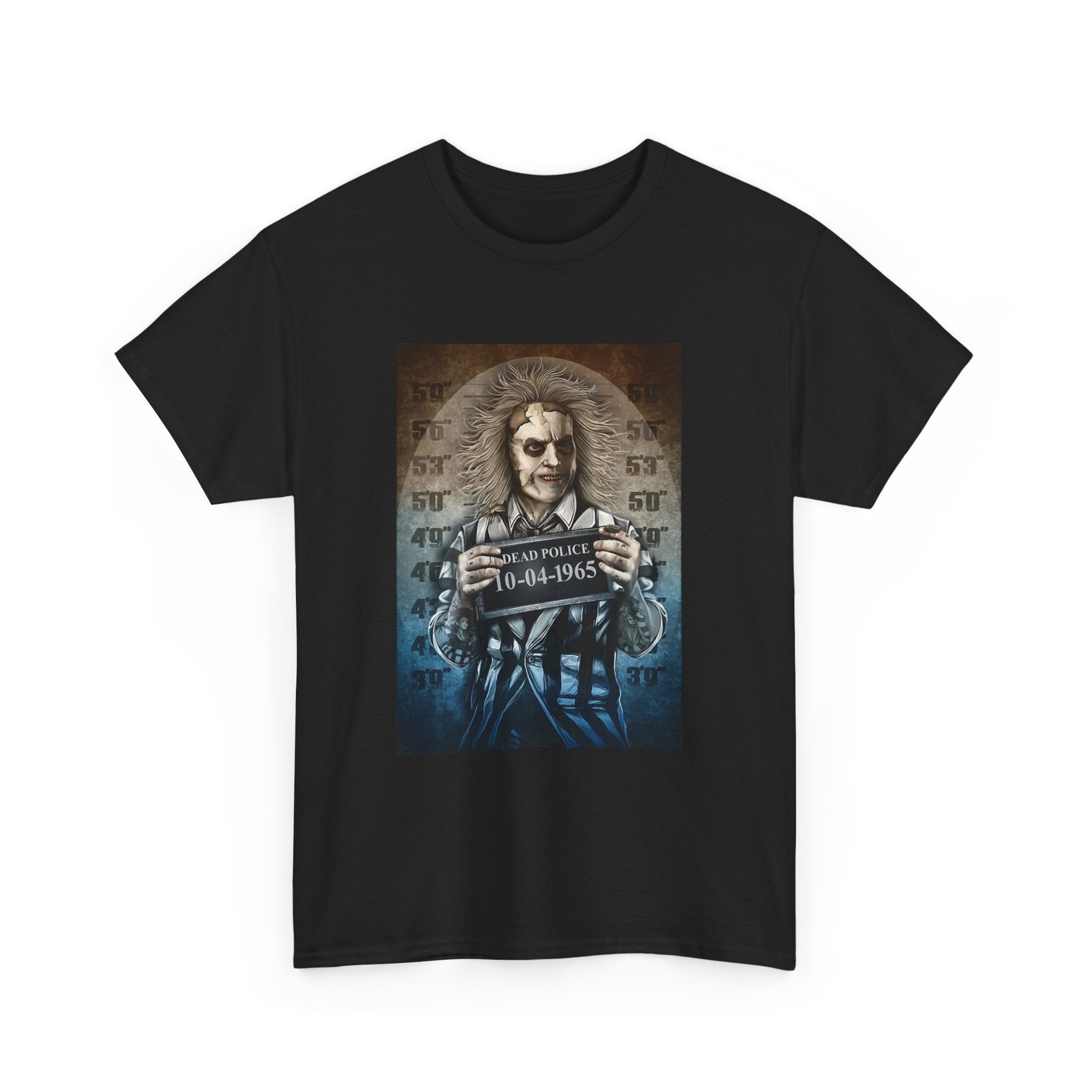 Beetlejuice Mugshot Graphic T-Shirt — Retro Horror Movie Tee