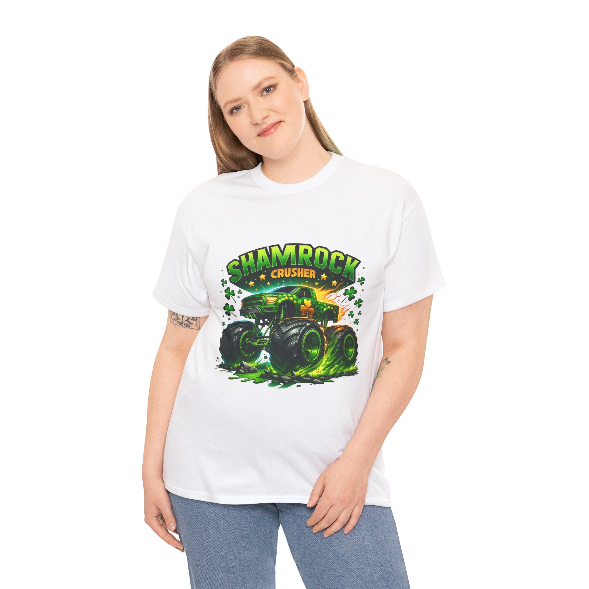 Shamrock Crusher Monster Truck T‑Shirt