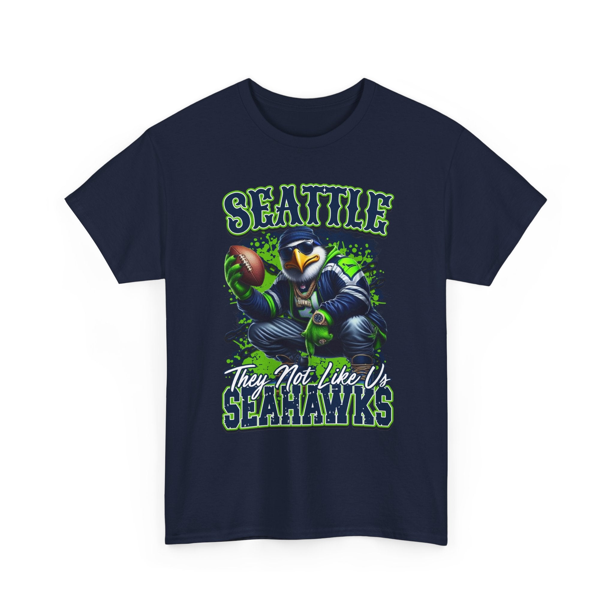 Seattle Seahawks Graphic Tee — "They Not Like Us" Football Fan Shirt