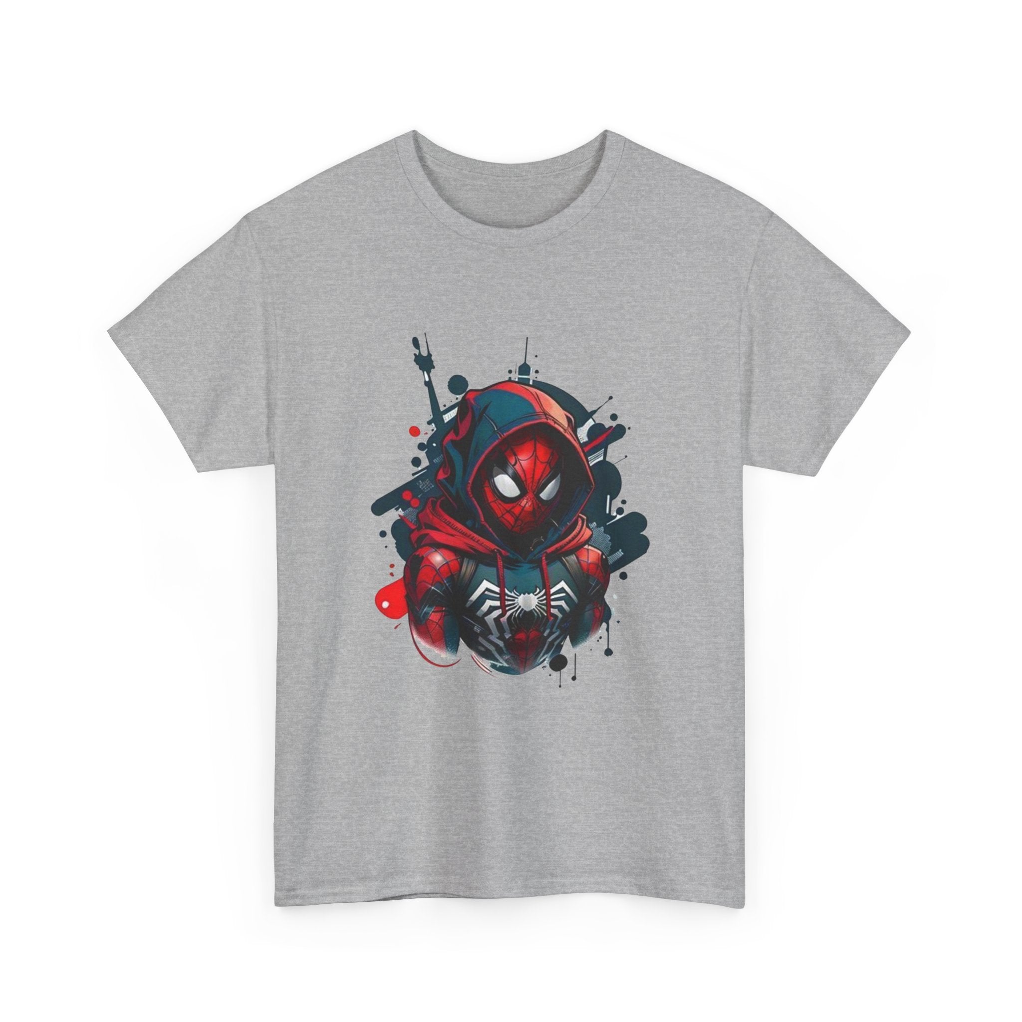 Spider-Man Hero Graphic Tee — Red Hooded Spider-Man Art T-Shirt