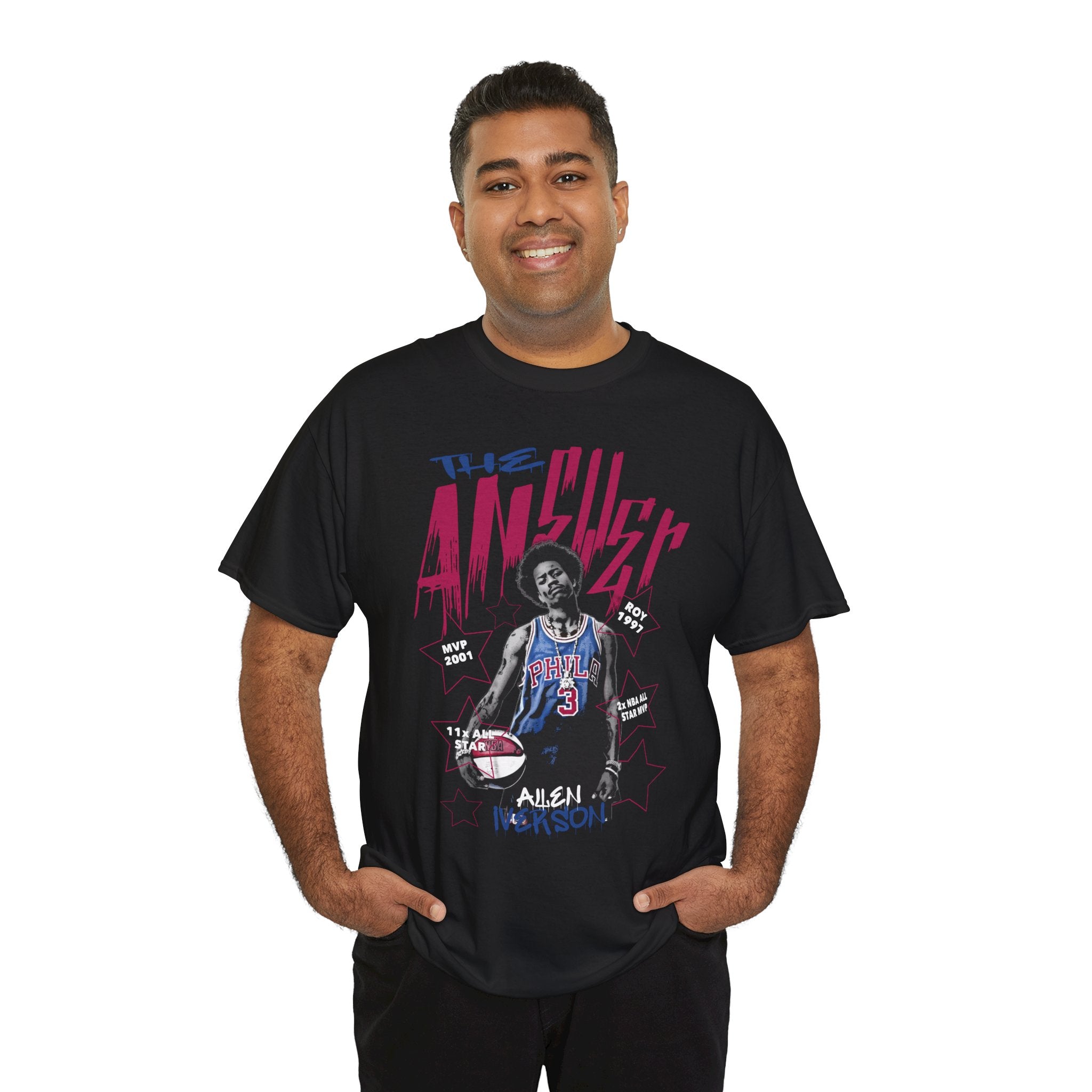 The Answer Allen Iverson Basketball T‑Shirt — Retro Player Graphic Tee