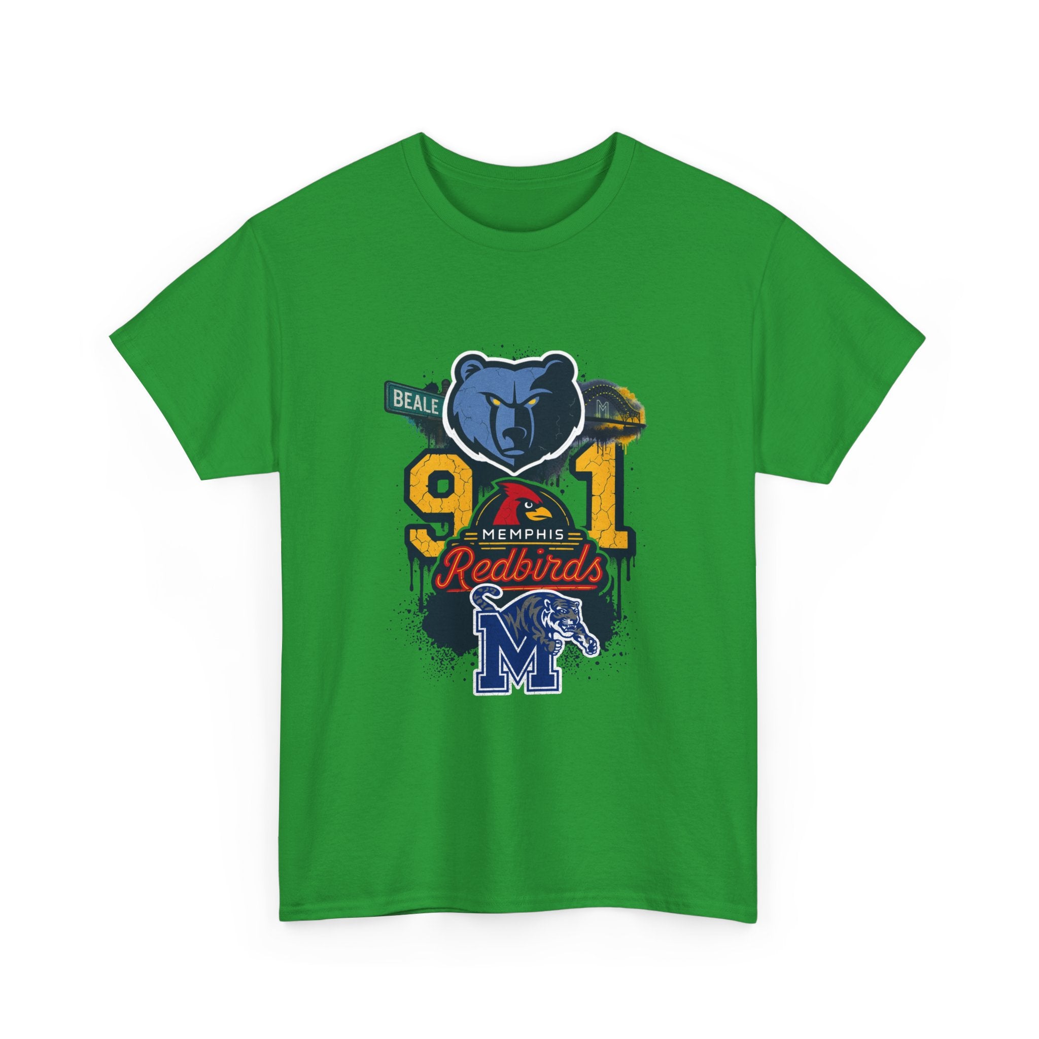 Memphis Sports Collage T-Shirt — 901 Redbirds & Grizzlies Graphic Tee