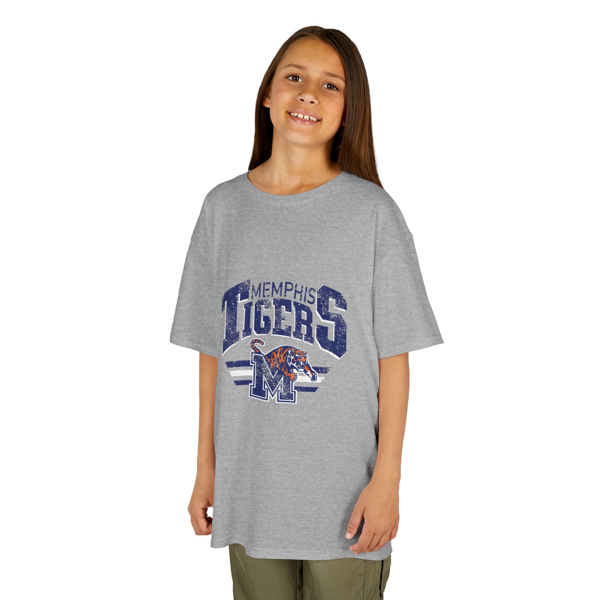 Kids Tee — Vintage 'Memphis Tigers' Distressed Graphic