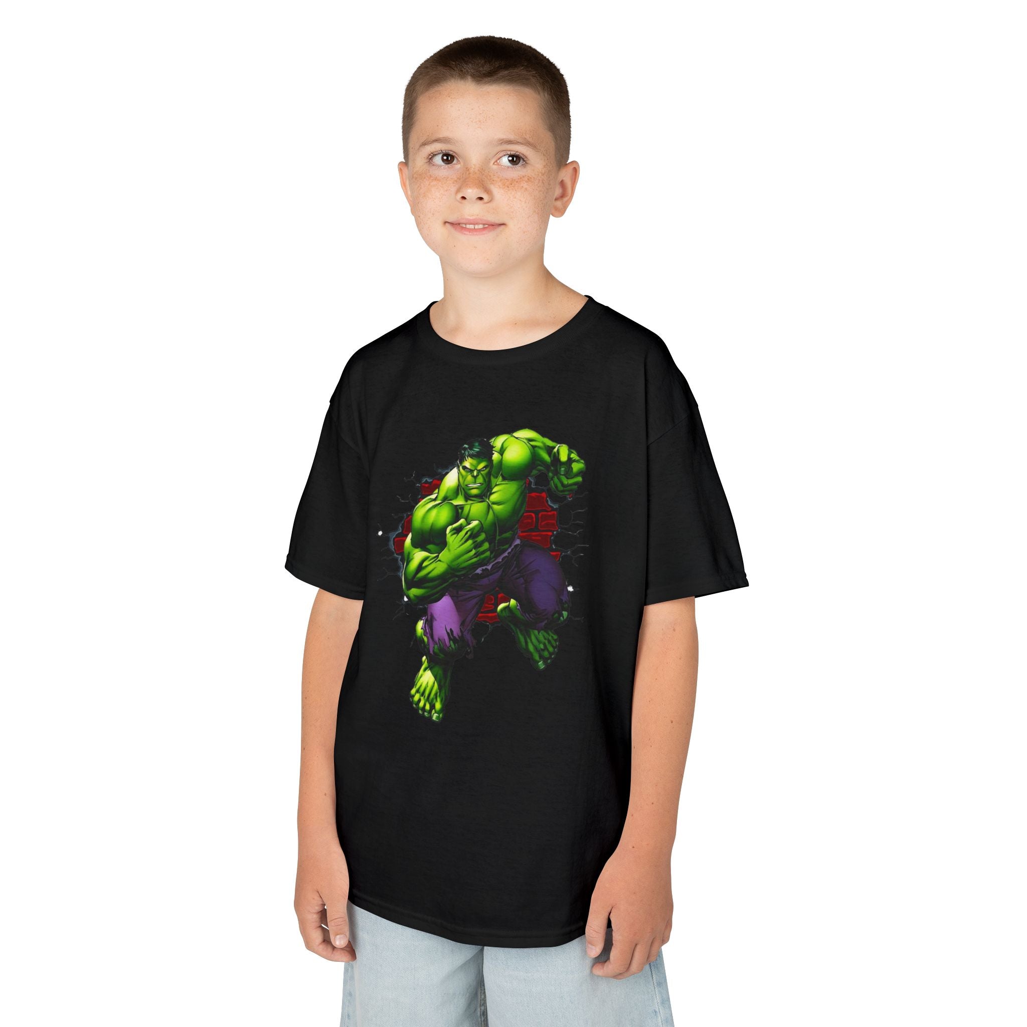 incredible Hulk Kids Tee — Green Muscle Hero Smash Graphic