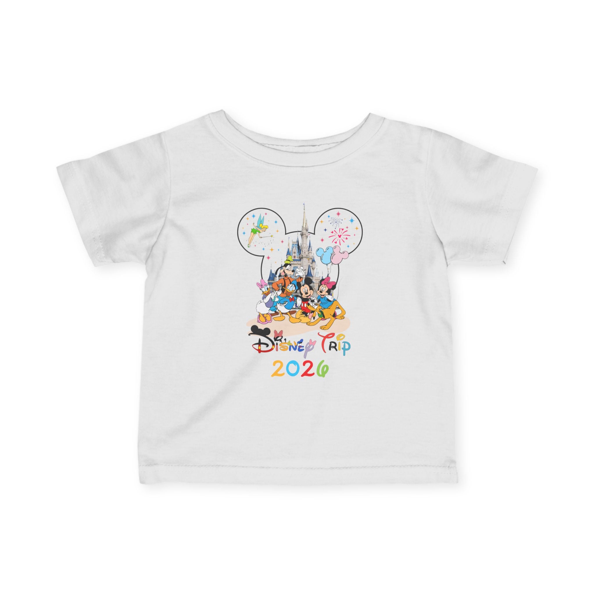 Disney Trip 2026 Infant Tee — Baby Mickey Castle Vacation Shirt