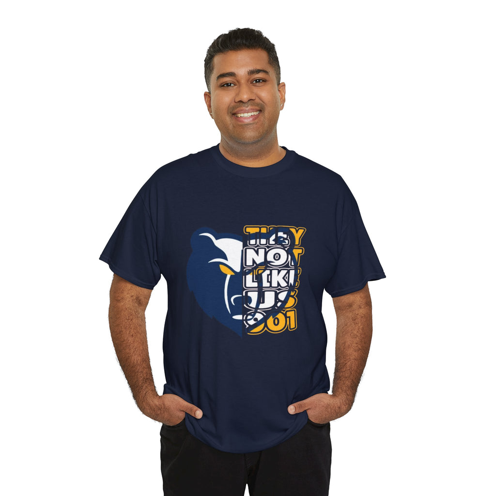 Grizzly Face Split Graphic T-Shirt — "They Be Grizz 901" Memphis Basketball Tee