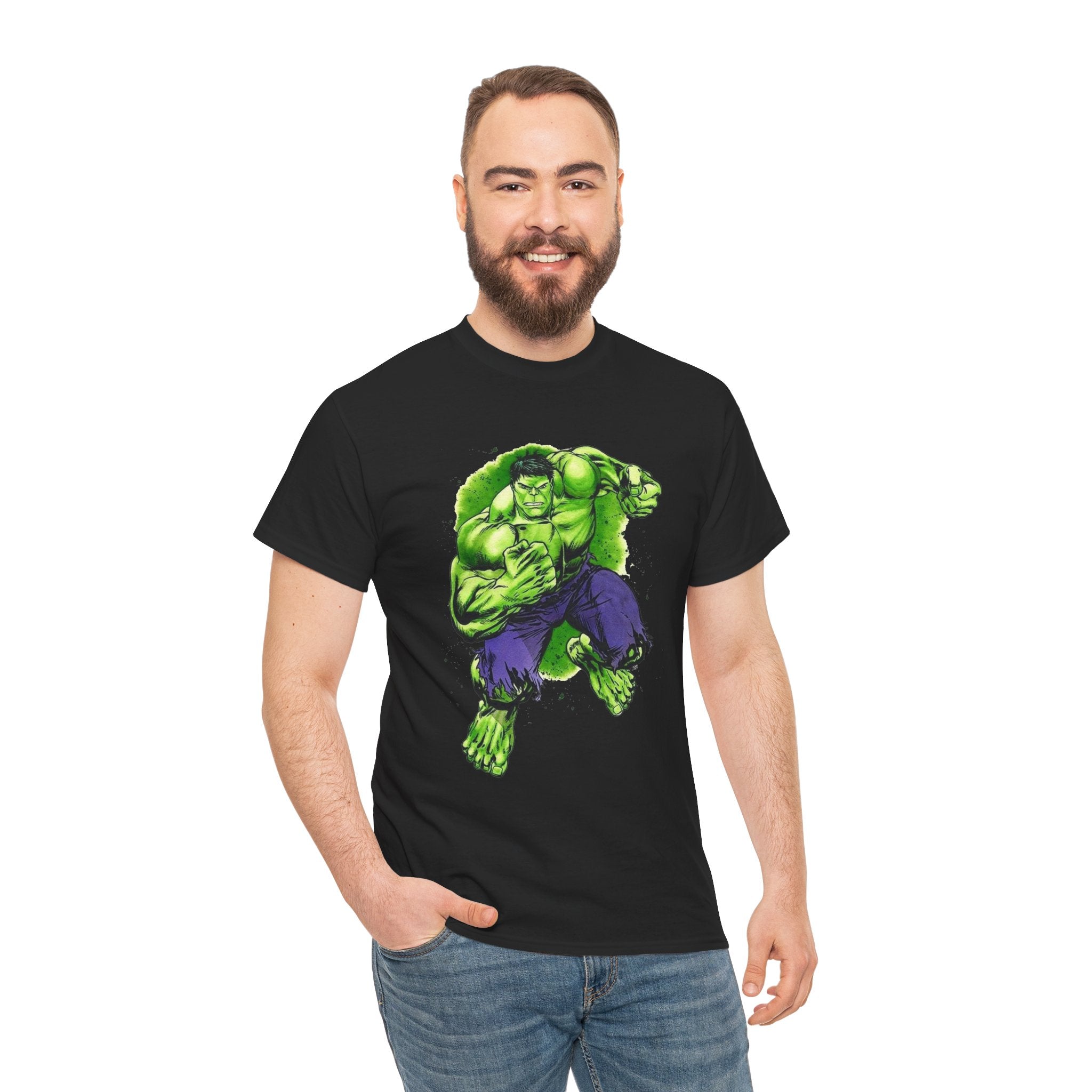 Incredible Hulk Graphic T-Shirt — Green Superhero Illustration Tee