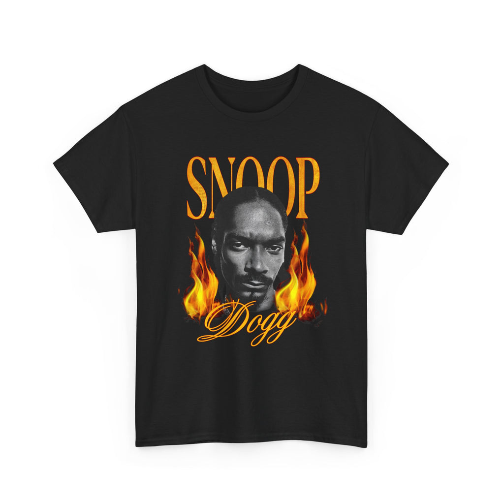 Flame Portrait Tee — Retro Rap Icon Graphic T-Shirt
