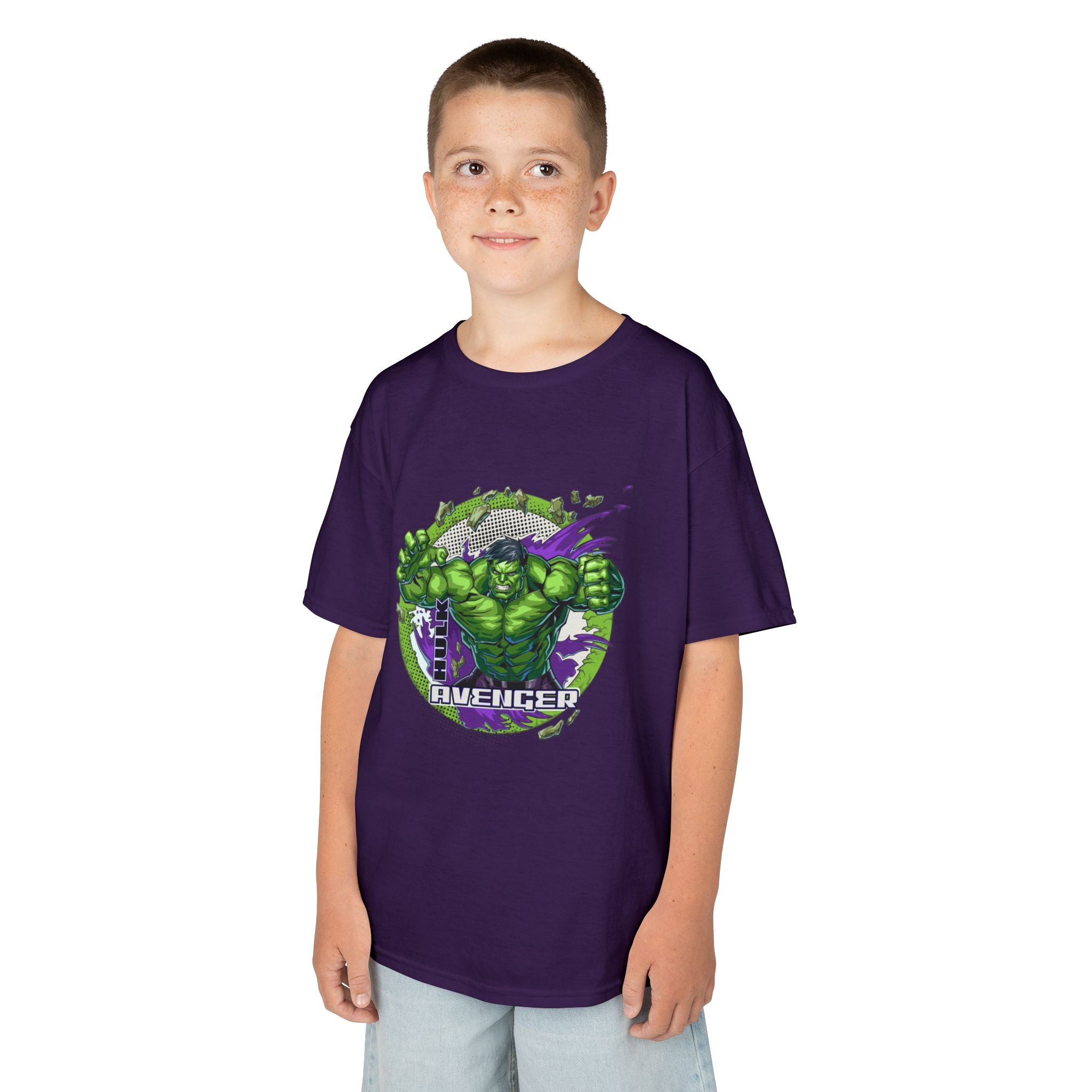 Incredible Hulk Kids Tee — Green Avenger Superhero Graphic