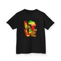 Kids Rasta Love T-Shirt — African Map Reggae Colors Youth Tee