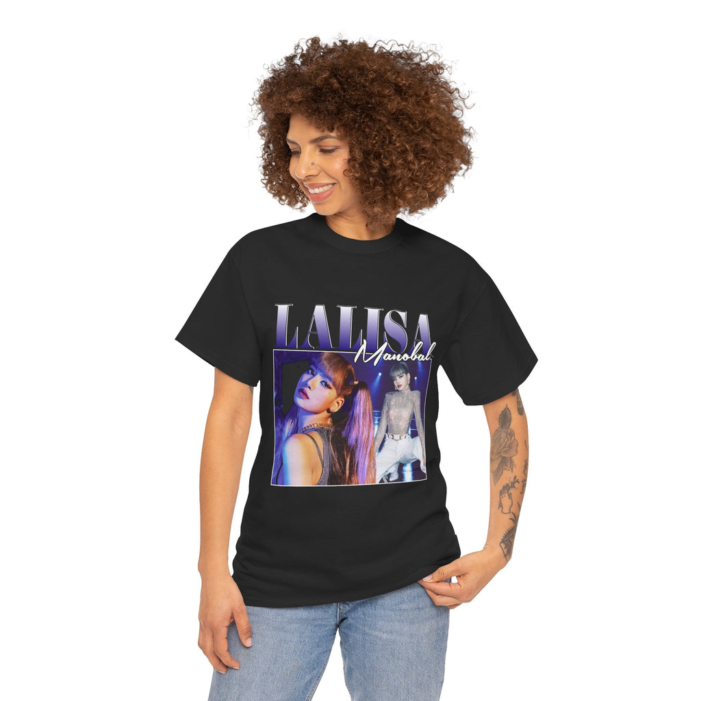 LALISA Photo Collage Tee — Retro Pop Star Graphic T-Shirt