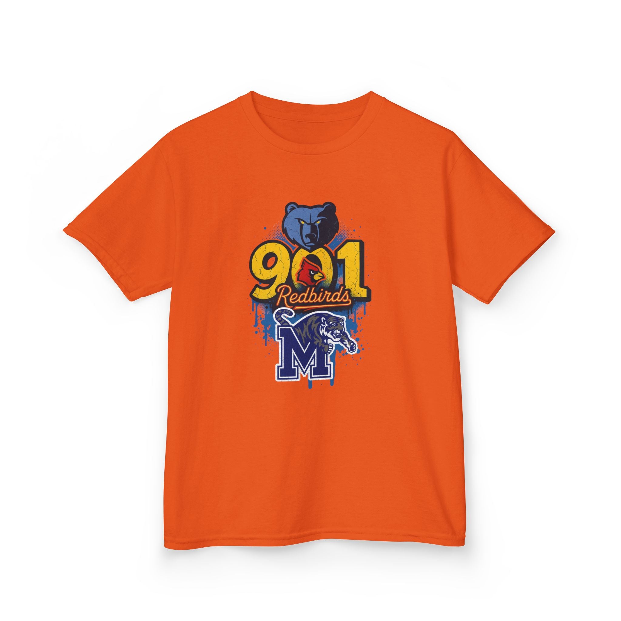 Kids Tee — 901 Redbirds Memphis Grizzlies Bear Logo Youth Shirt