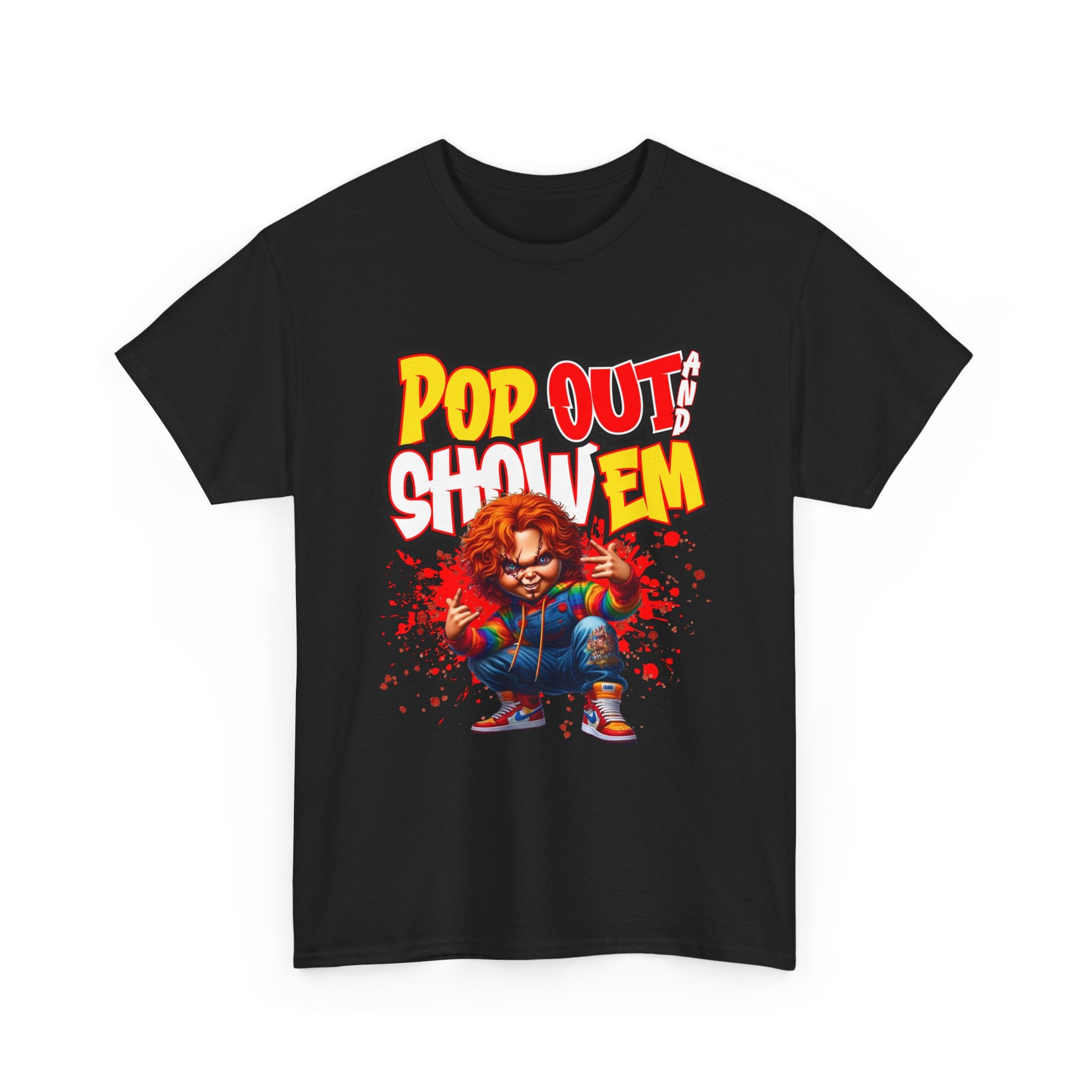 Pop Out & Show ’Em T-Shirt — Creepy Doll Graphic Tee