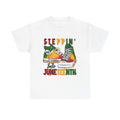 Juneteenth Steppin' Into Juneteenth T-Shirt — "Steppin' Into Juneteenth" Retro Sneakers Juneteenth Tee