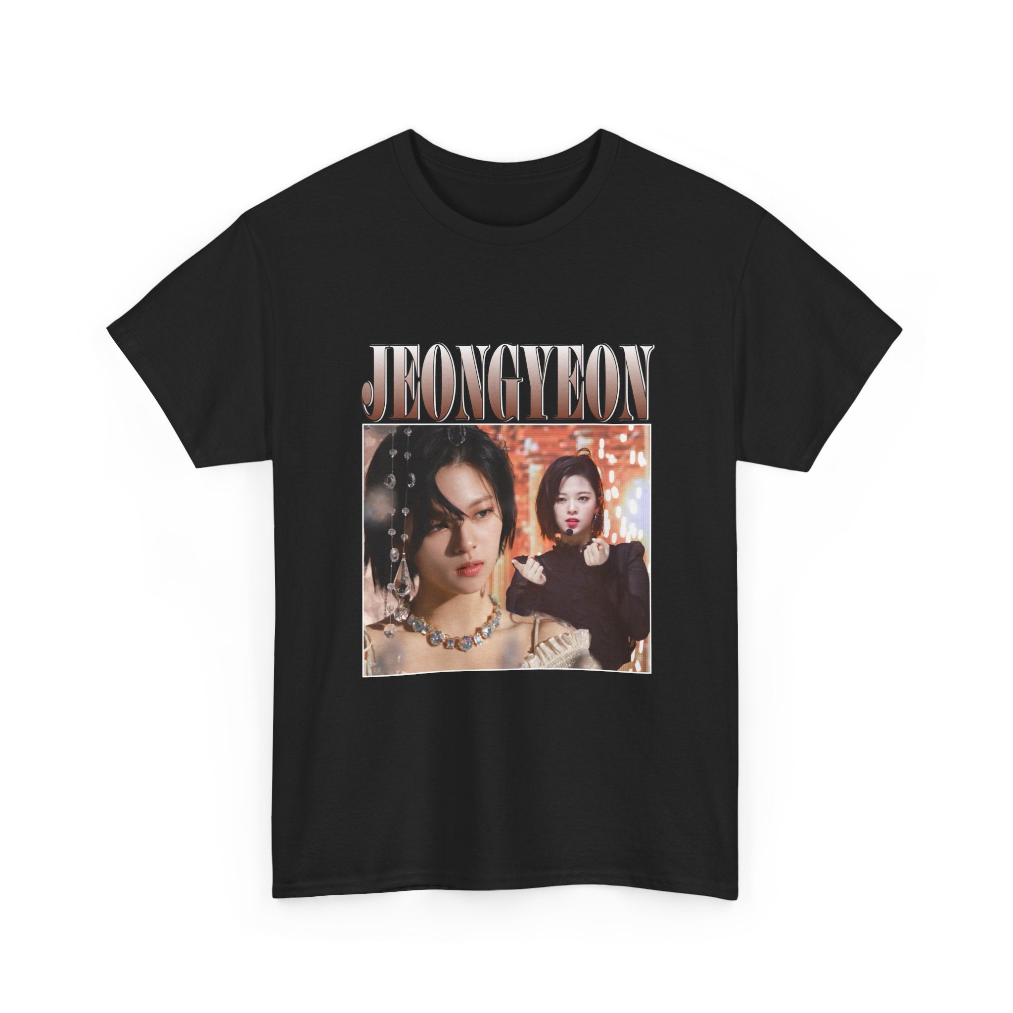 Graphic Tee — 'JEONGYEON' Retro Photo Collage Shirt