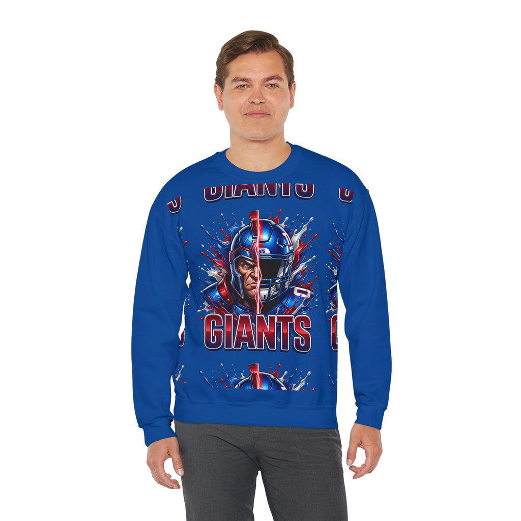 Giants Fierce Helmet Graphic Sweatshirt — Football Fan Pullover