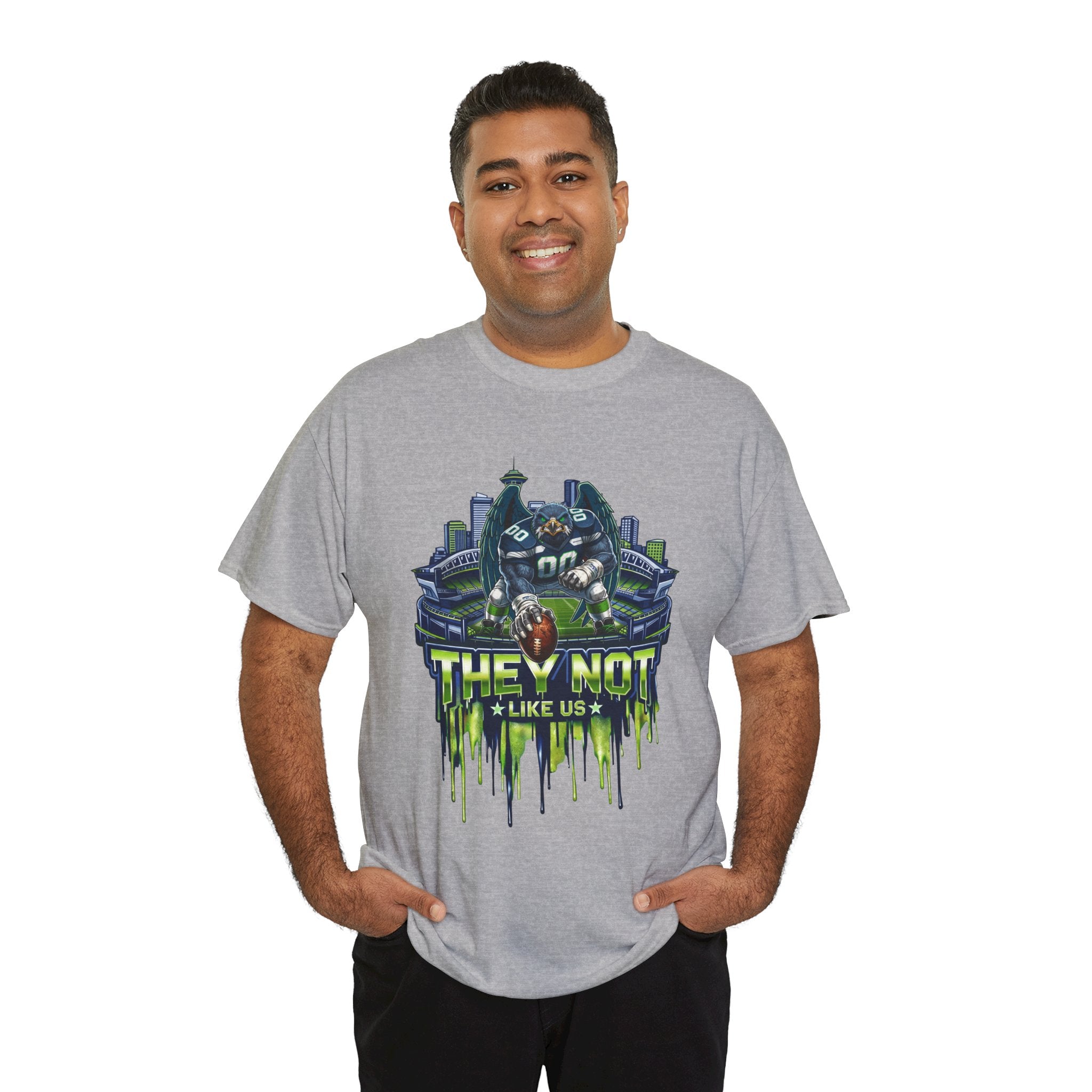 Seattle Seahawks They Not Like Us Stadium Crew T‑Shirt — "They Not Like Us" Graphic Tee