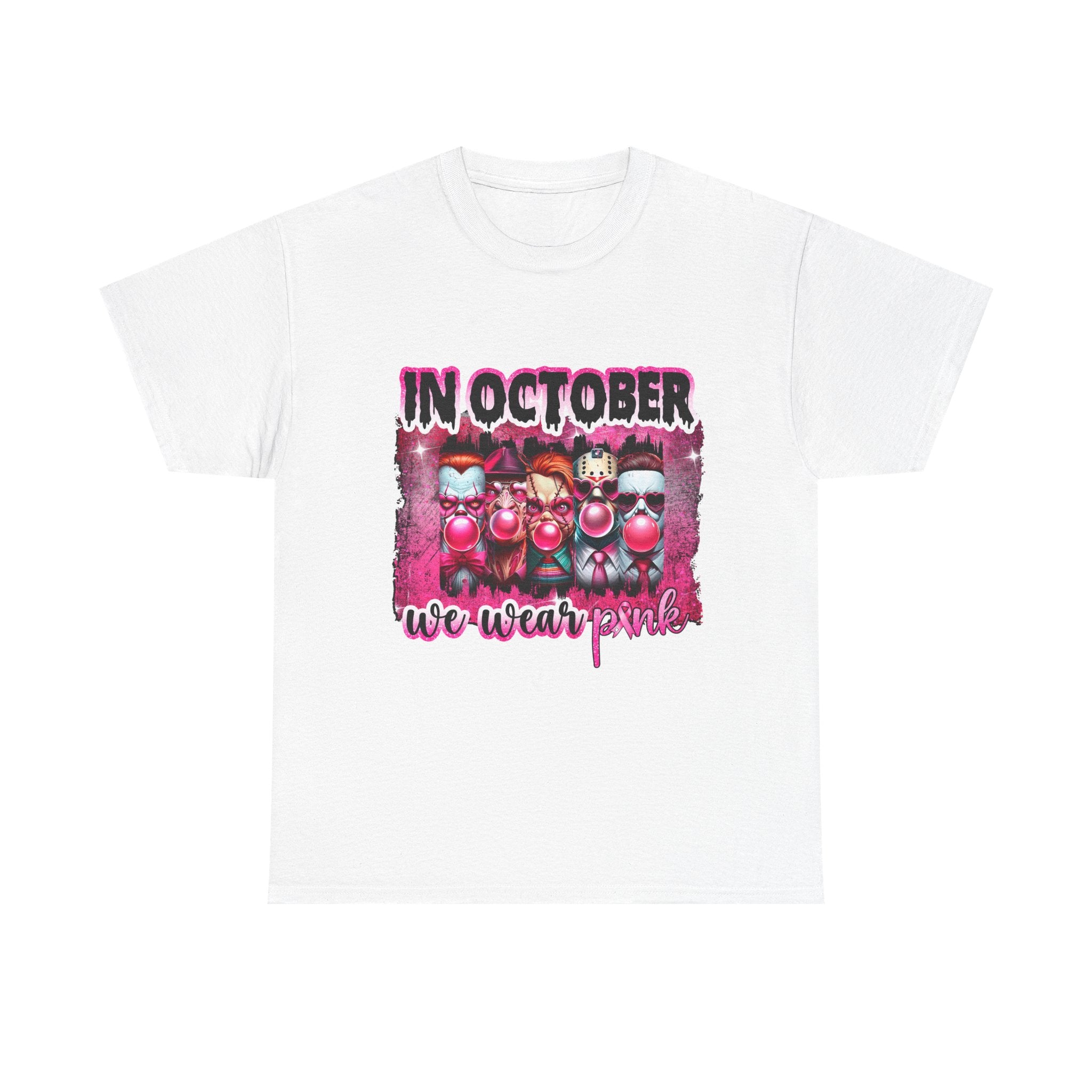 T-Shirt — "In October We Wear Pink" Breast Cancer Awareness Graphic Tee