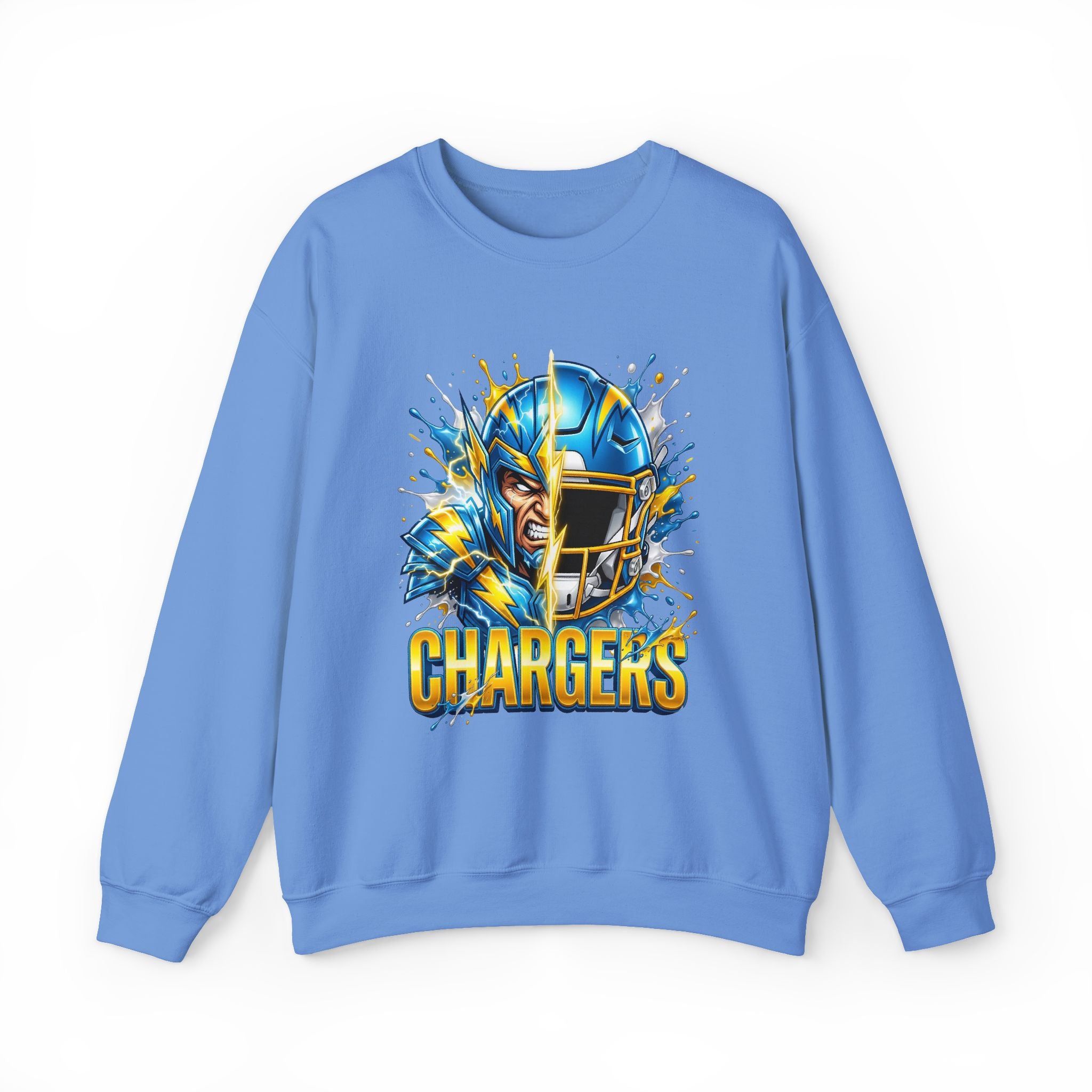 Chargers Lightning Helmet Sweatshirt — Football Fan Crewneck