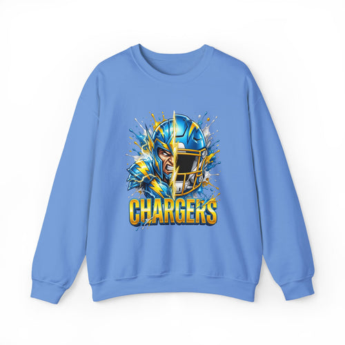Chargers Lightning Helmet Sweatshirt — Football Fan Crewneck