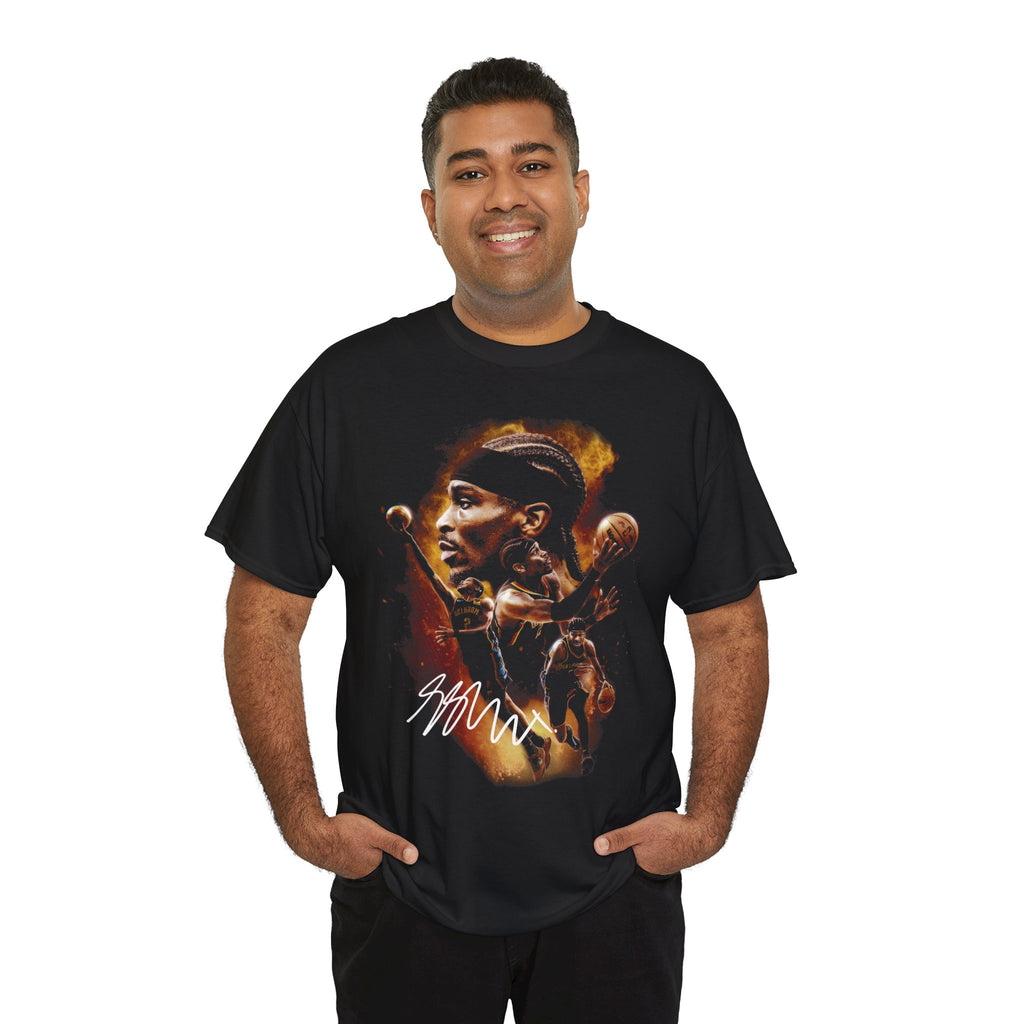 Shai Gilgeous-Alexander Basketball Player Graphic Tee — Signature Collage Sports T‑Shirt