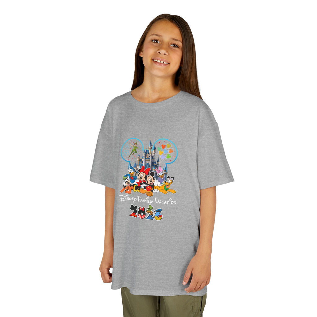 Kids Disney Theme Park Vacation T-Shirt — Castle & Characters Design