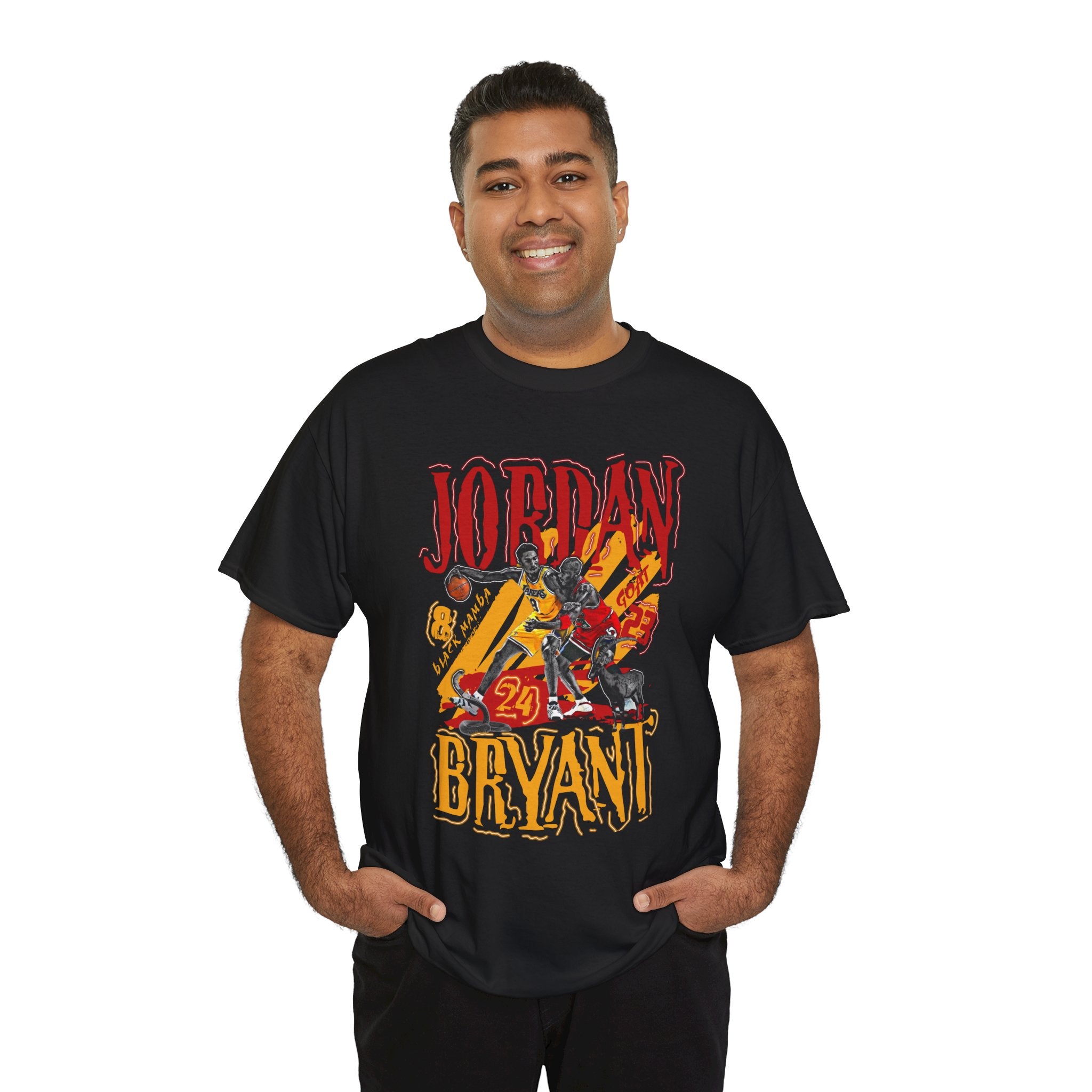 Kobe/MJ T-Shirt — Retro Basketball Graphic Tee with "Jordan Bryant" Basketball Design