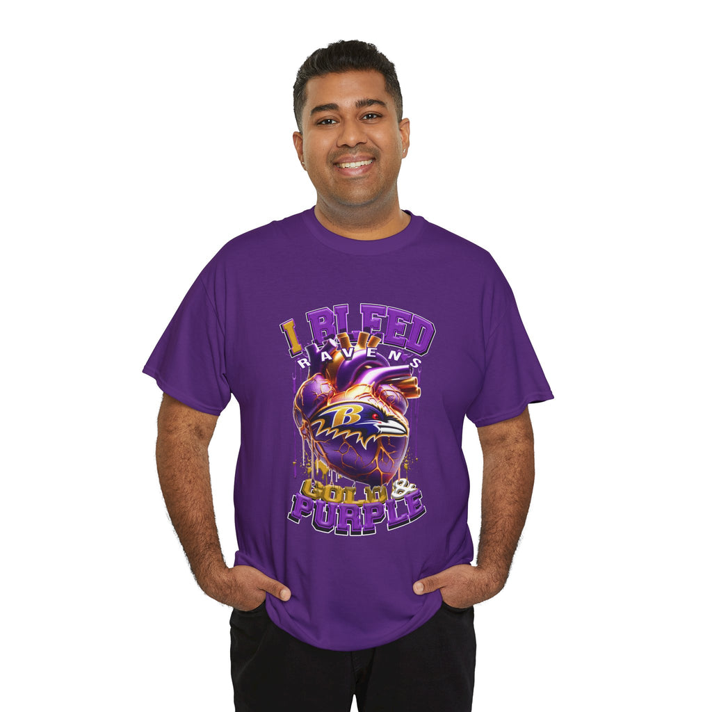 Ravens 'I Bleed Gold & Purple' Football Team T-Shirt