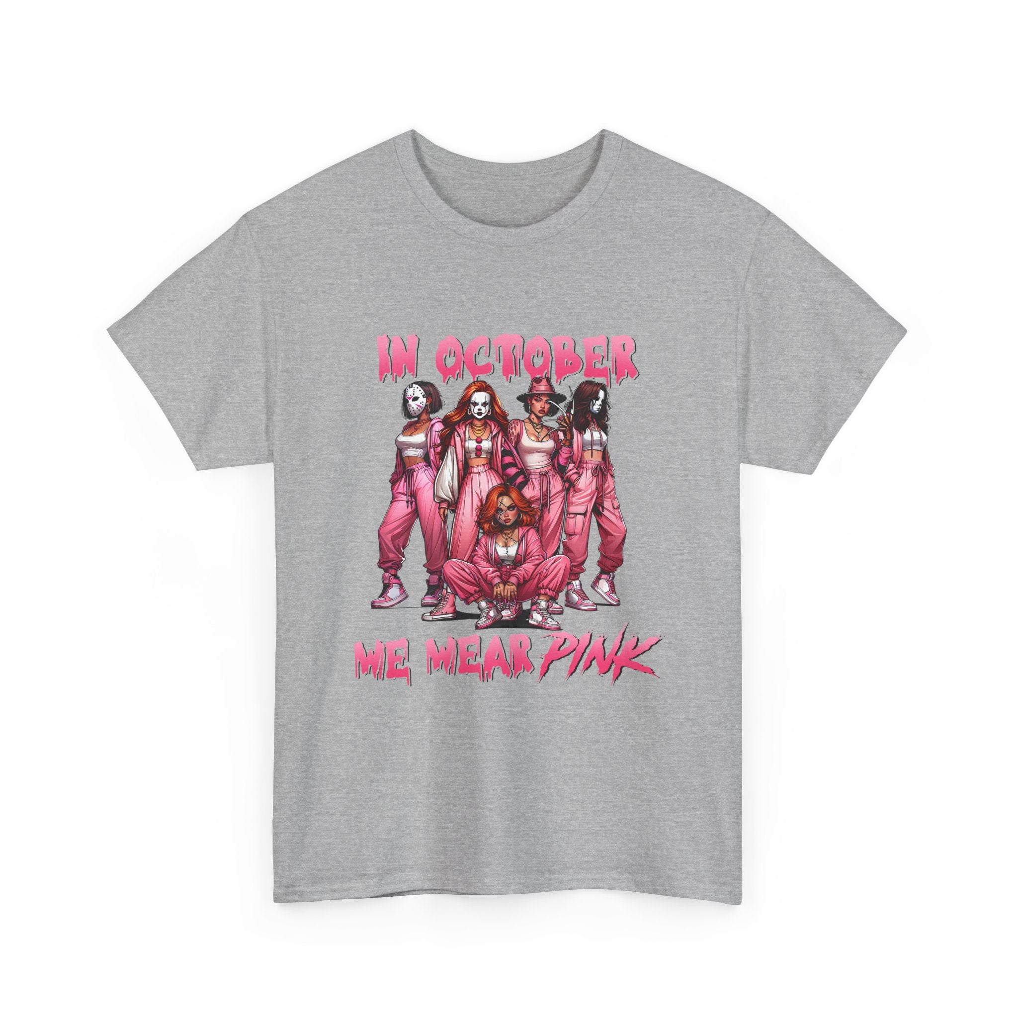 Breast Cancer Awareness T-Shirt — "In October We Wear Pink" Graphic Tee