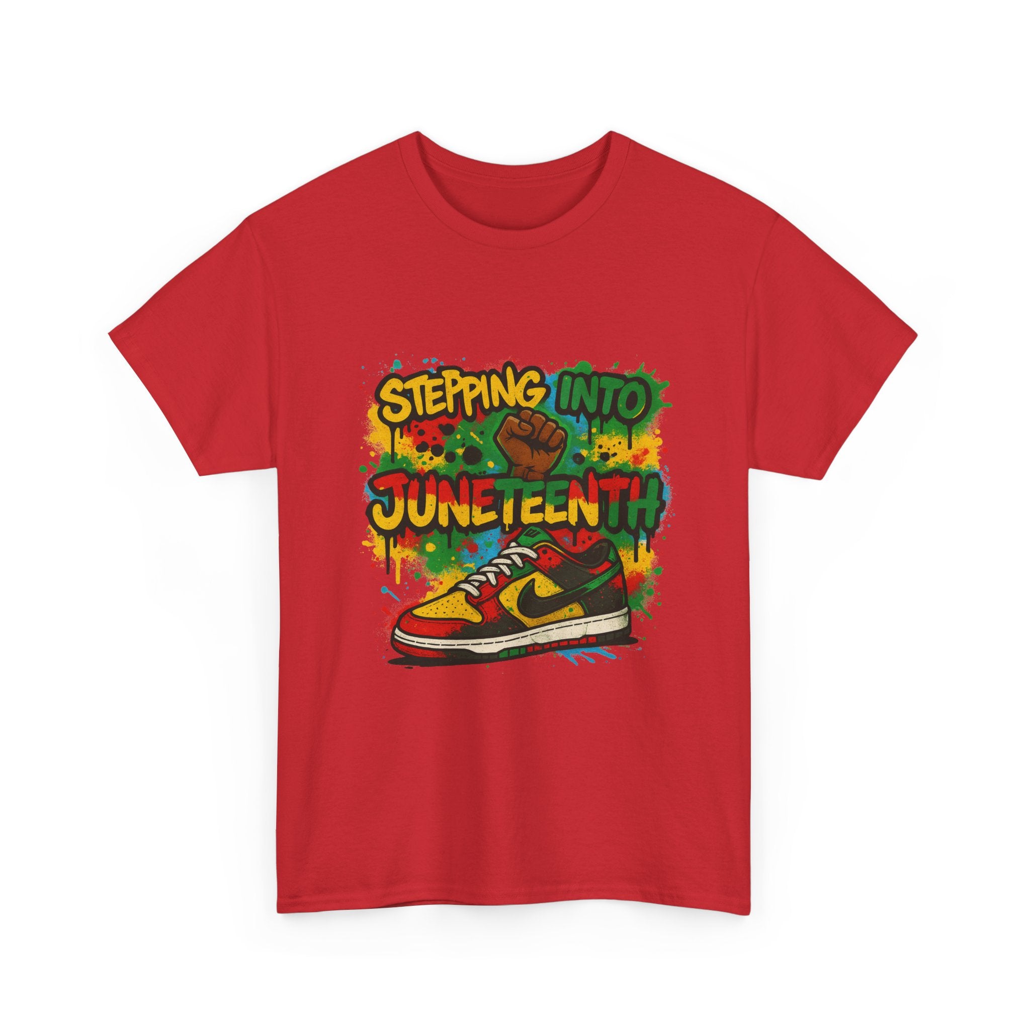 Juneteenth Sneaker Tee — "Stepping Into Juneteenth" Celebration T-Shirt