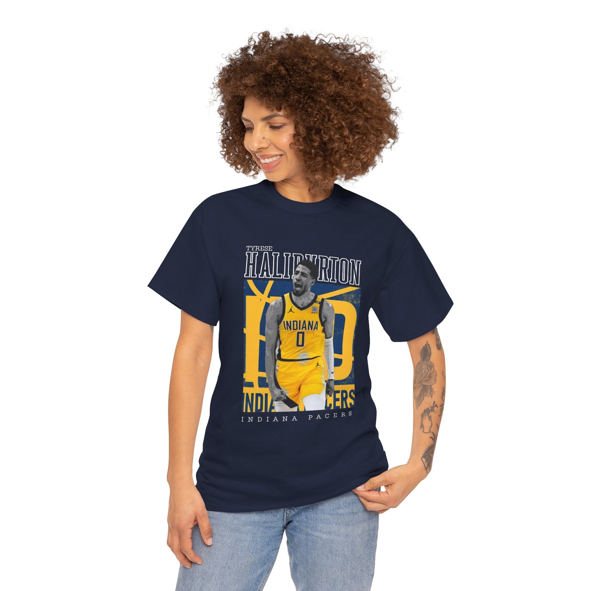 Indiana Pacers Haliburton #0 Basketball Tee — Tyrese Haliburton Retro Jersey Shirt