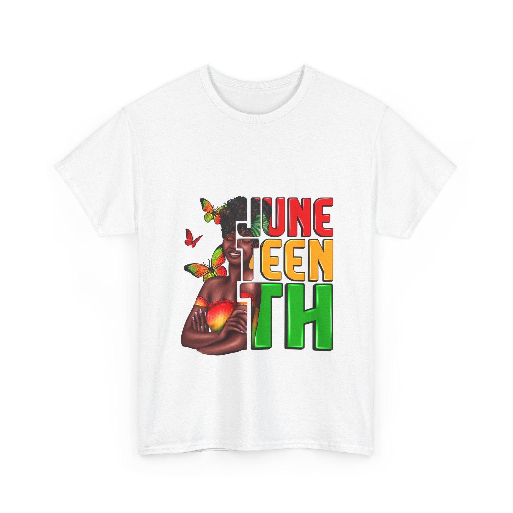 Juneteenth Celebration Tee – Juneteenth Emblem with Raised Fist and Pan-African Colors