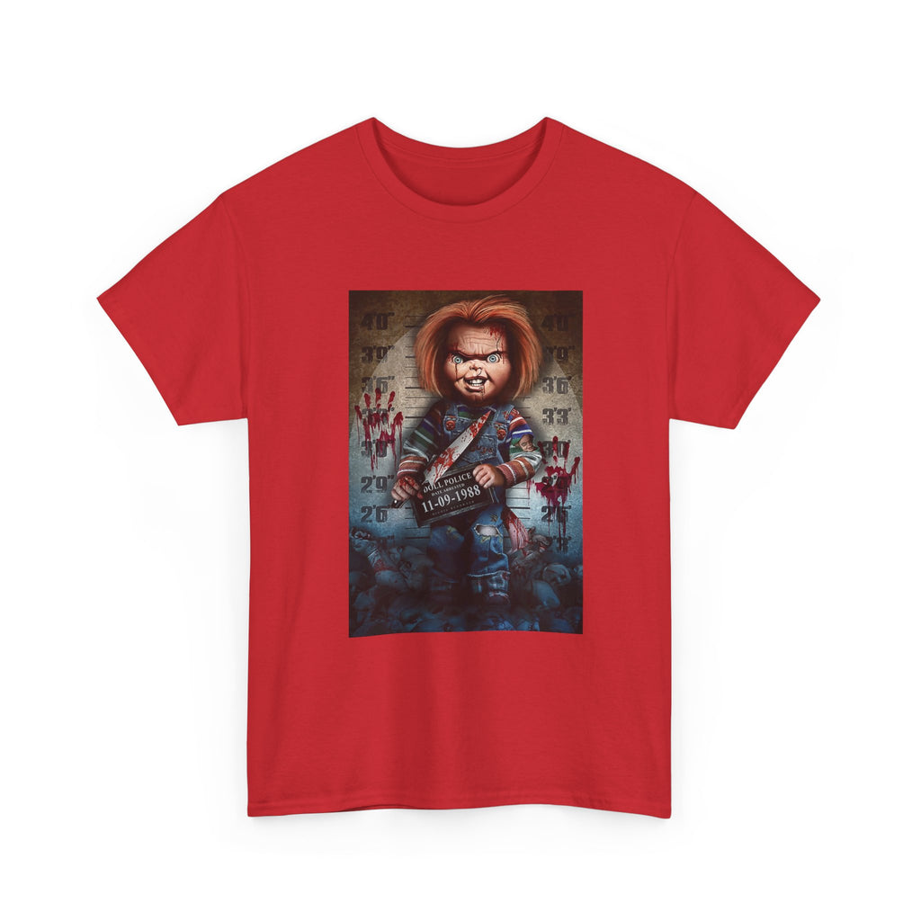 Horror Doll Graphic T‑Shirt — Creepy Chucky Style Slayer Tee