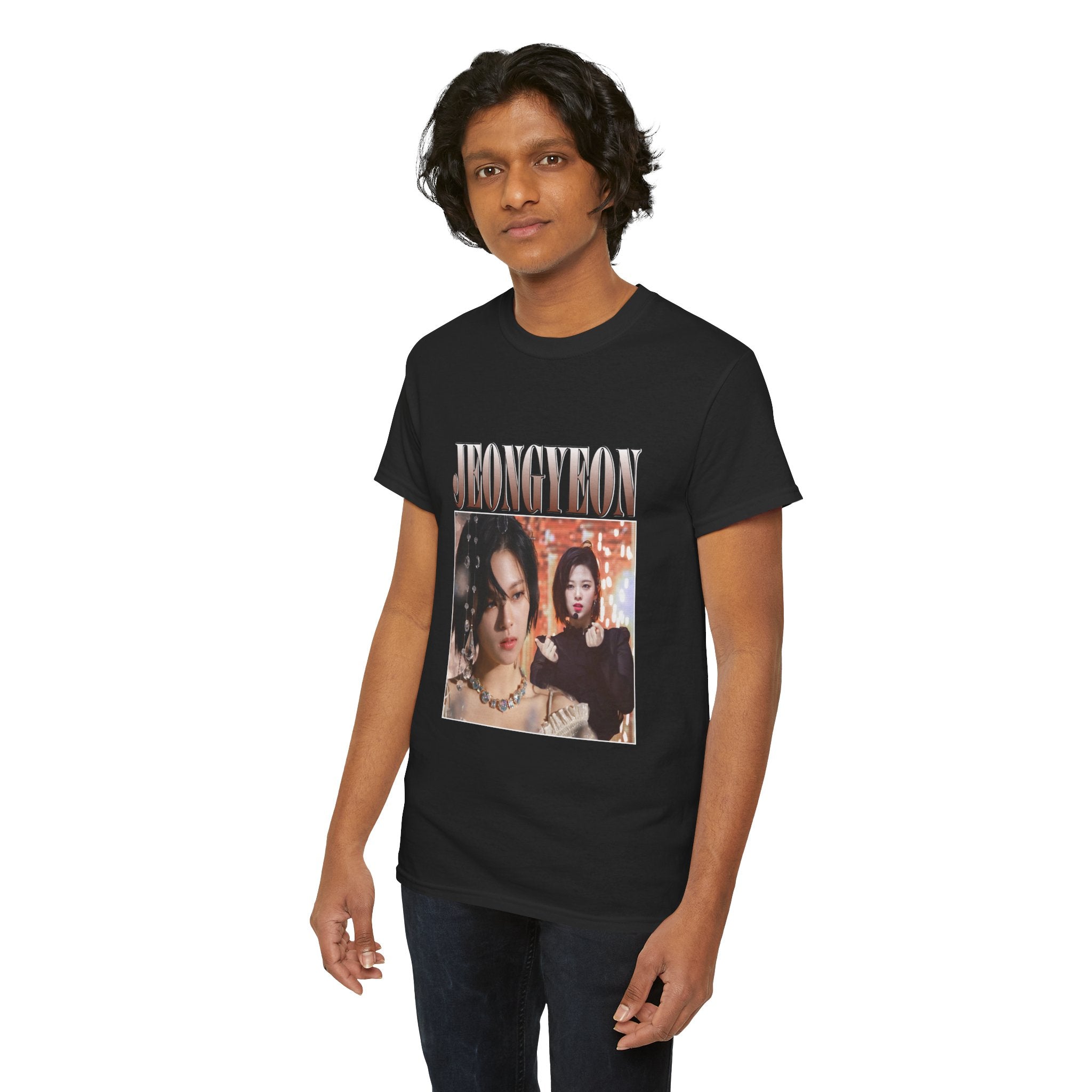 Graphic Tee — 'JEONGYEON' Retro Photo Collage Shirt