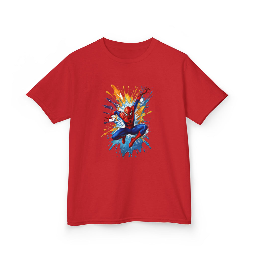 Spider-Man Kids T‑Shirt — Colorful Splash Spider Hero Design