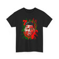 Ronaldo Number 7 Soccer Fan Tee — Red & Green Portrait Graphic