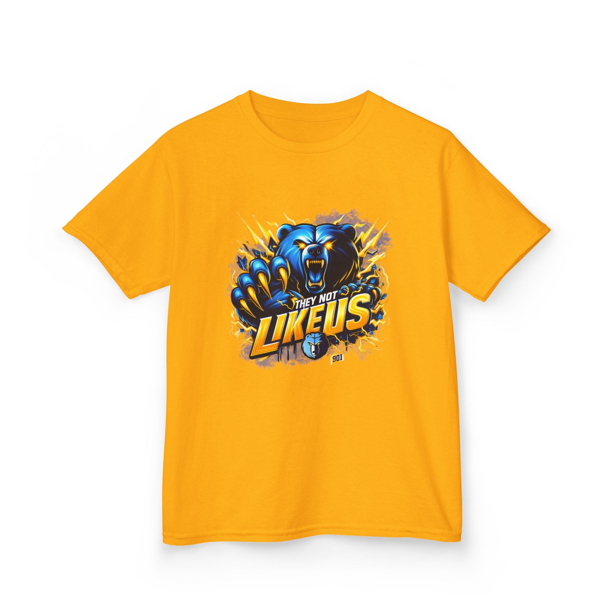 Kids Tee — Fierce Blue Bear 'Like Us' Graphic