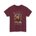 Football Helmet Graphic T-Shirt — "I Bleed Commanders Gold & Burgundy" Vintage-Style Tee for Fans