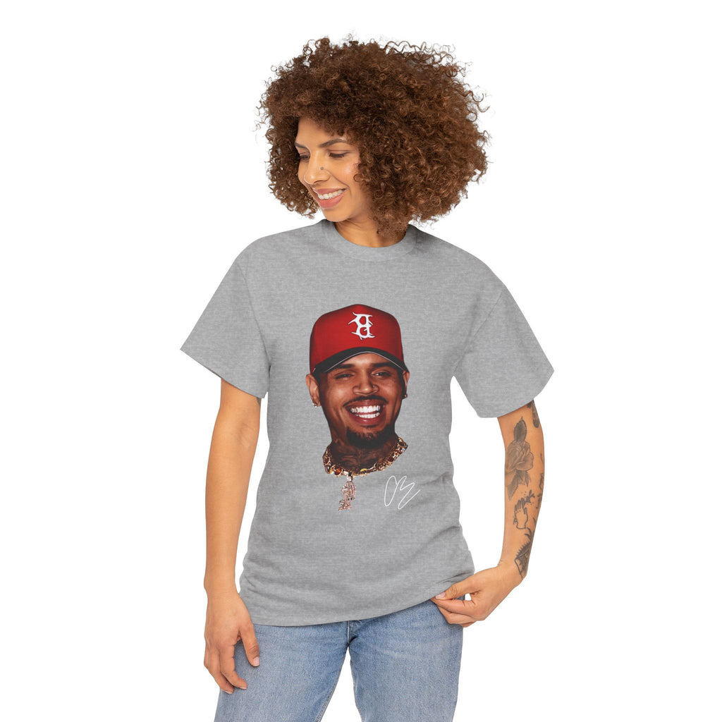 T-Shirt — Smiling Celebrity Face Graphic Tee