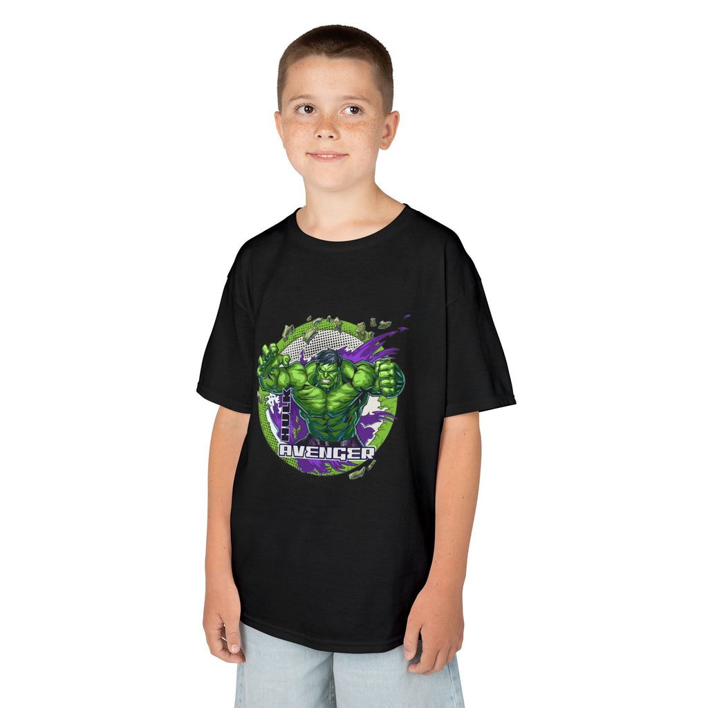 Incredible Hulk Kids Tee — Green Avenger Superhero Graphic