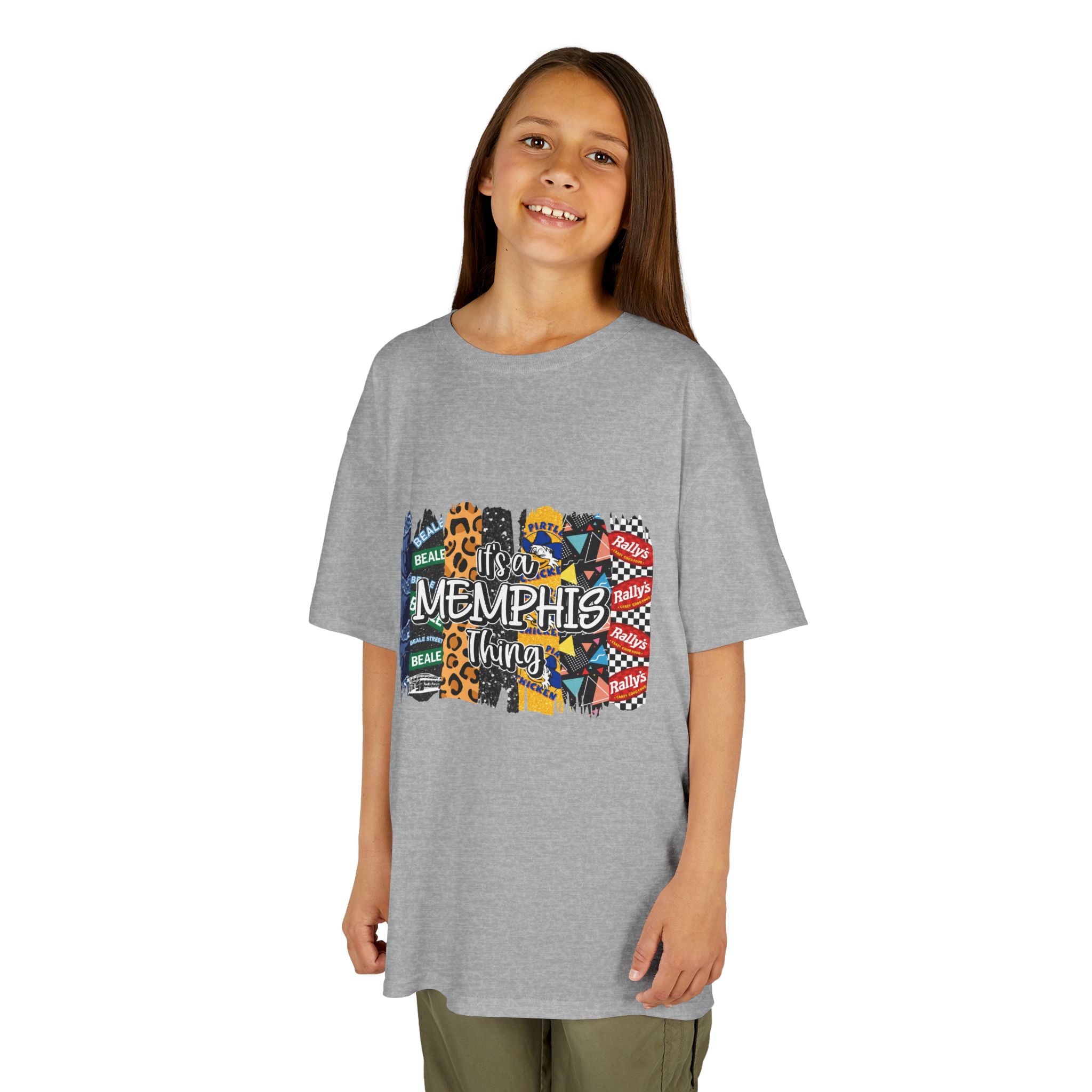 Memphis Kids T‑Shirt — Colorful Memphis City Pattern Tee