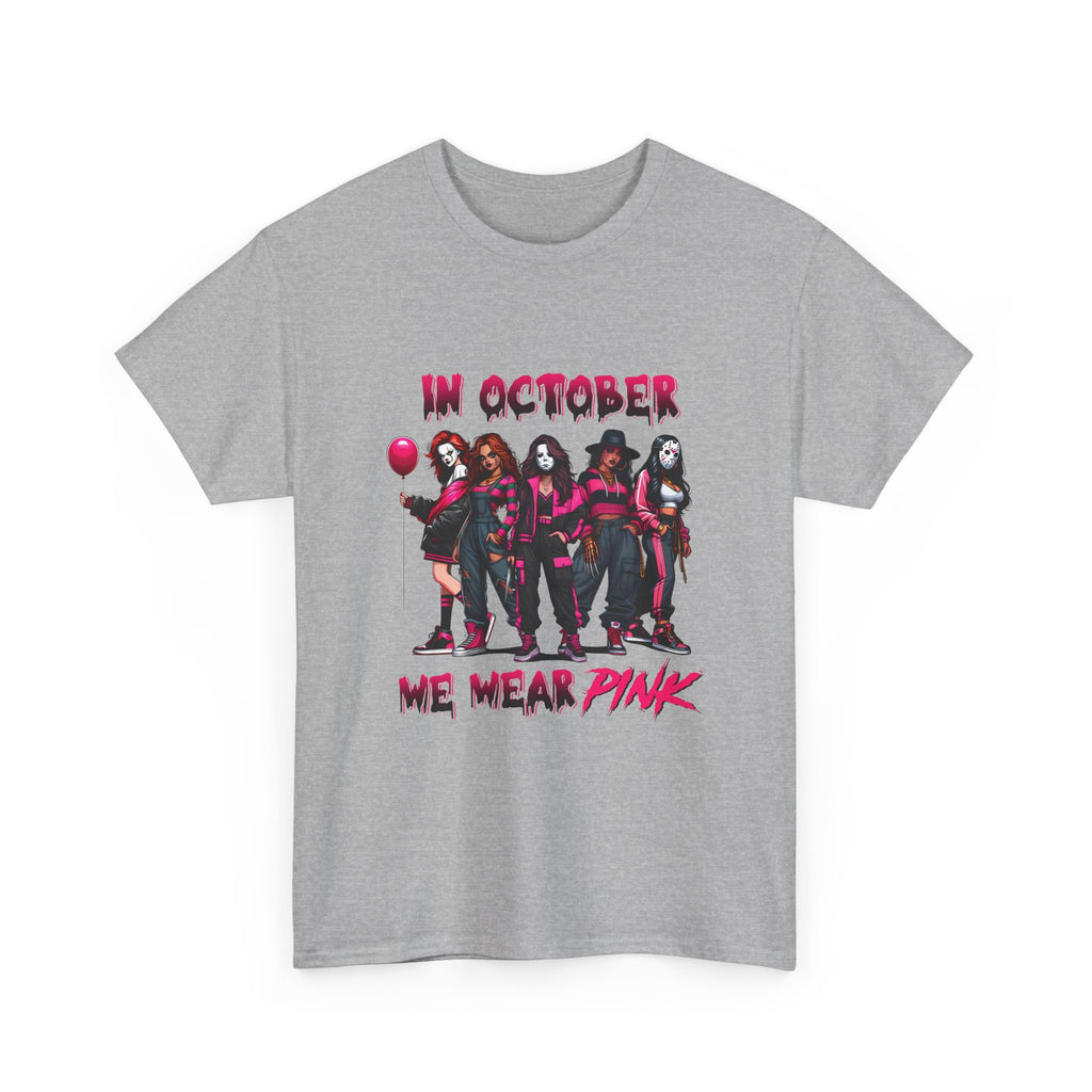 T-Shirt — "In October We Wear Pink" Breast Cancer Awareness Tee
