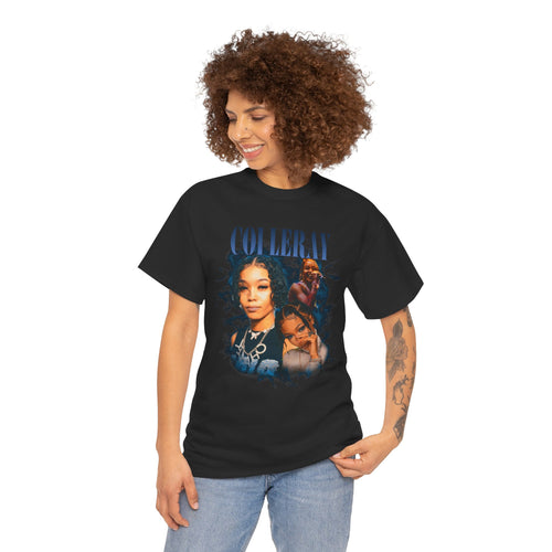 Collerai Portrait Graphic Tee — Vintage Photo Collage T‑Shirt