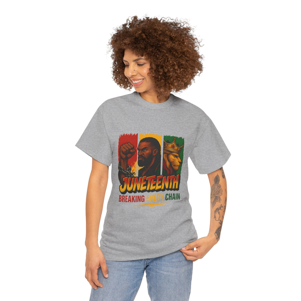 Juneteenth T-Shirt — "Breaking Every Chain" Black History Celebration Tee